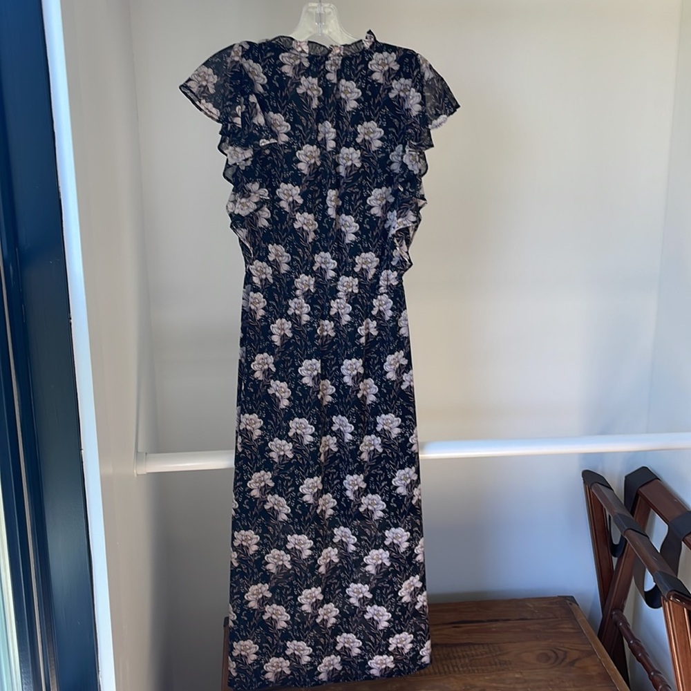 1. STATE XS Bloomsbury Black Floral Ruffle Dress - Picture 9 of 11